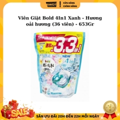 Viên giặt xả Gel Ball Bold 4in1 Nhật, Viên xả giặt làm sạch làm mềm quần áo lưu hương lâu diệt khuẩn - SWOT