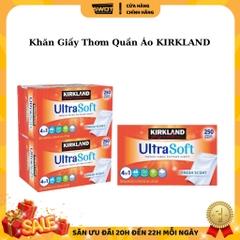 Giấy thơm Kirkland Signature Ultra Soft Mỹ 250 Tờ, Giấy sấy thơm quần áo Mỹ, loại bỏ tĩnh điện, chống nhăn, làm mềm vải
