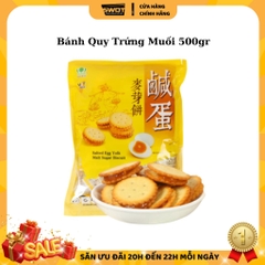 Bánh quy nhân trứng muối Đài Loan 500g, Bánh quy Đài Loan cao cấp, giòn béo mặn ngọt thơm ngon