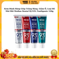 Kem đánh răng Median Dental IQ 93% Hàn Quốc 120g, Kem đánh răng Hàn Quốc cao cấp, giúp trắng răng, giảm ố, khử mùi hôi