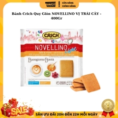 Bánh quy Crich Novellino Ý 400g vị sữa trái cây, Bánh quy ít béo thượng hạng, thơm ngon đặc biệt, chính hãng Italy- SWOT