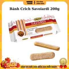 Bánh quy Crich Savoiardi Ý 200g, Bánh quy Ý cao cấp, thơm ngon thượng hạng, vị ngọt vừa ít béo, giàu dinh dưỡng