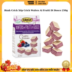 Bánh xốp Crich Italy nhiều vị túi 250g, Bánh Crich xốp Ý nhân kem, giòn rụm, thơm ngon đặc biệt