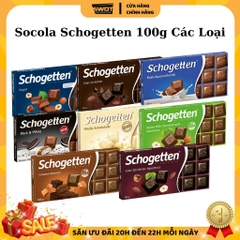 Socola Schogetten Đức 100g 18 viên nhiều vị, Chocolate Thanh thơm ngon hảo hạng, giàu dinh dưỡng