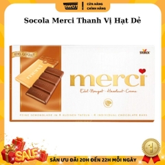 Socola Thanh MERCI Đức nhiều vị 100g, Chocolate Đức thượng hạng thơm ngon đặc biệt ăn vặt cực cuốn, chính hãng MERCI Đức