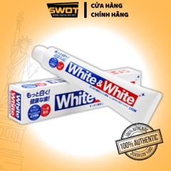 Kem đánh răng White & White Lion Nhật Bản 150g, Kem giúp trắng răng, không ê buốt, cho răng nhạy cảm
