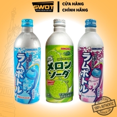 Nước Soda Sangaria Nhật 500g nhiều vị, Nước ngọt có gas cao cấp, thơm ngon đặc biệt, giàu vitamin