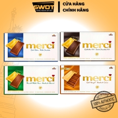 Socola Thanh MERCI Đức nhiều vị 100g, Chocolate Đức thượng hạng thơm ngon đặc biệt ăn vặt cực cuốn, chính hãng MERCI Đức