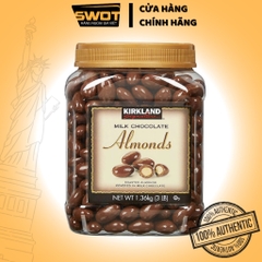 Socola sữa hạnh nhân Kirkland Milk Chocolate Almonds Mỹ, nhân hạt giòn béo, thơm ngon thượng hạng