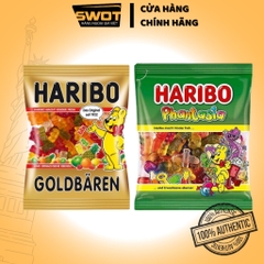 Kẹo dẻo trái cây HARIBO Đức 175g, Kẹo dẻo trái cây tươi nguyên chất, chua ngọt thơm an toàn sức khỏe