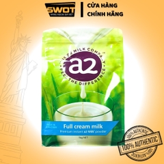 Sữa tăng cân nguyên kem A2 Úc 1Kg, Sữa bột A2 Full Cream Milk Úc cao cấp thơm ngon giàu dinh dưỡng tốt cho sức khỏe-SWOT