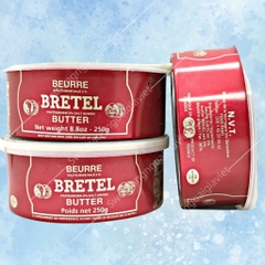 Bơ mặn Butter Beurre Bretel Pháp 250g, Bơ Pháp cao cấp, hương vị đặc trưng thơm ngon giàu dưỡng chất