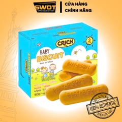 Bánh quy Baby Crich Biscuit Ý 180g, Bánh cookie ăn dặm cho bé Italy cao cấp, thơm ngon, giàu dinh dưỡng, tốt sức khỏe