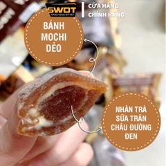 Bánh Mochi trân châu Brown Sugar Boba Milk Tea Thái Lan 900g 60 cái, Bánh Mochi trà sữa trân châu đường nâu, thơm ngon