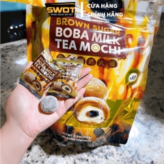Bánh Mochi trân châu Brown Sugar Boba Milk Tea Thái Lan 900g 60 cái, Bánh Mochi trà sữa trân châu đường nâu, thơm ngon