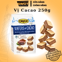 Bánh xốp Crich Italy nhiều vị túi 250g, Bánh Crich xốp Ý nhân kem, giòn rụm, thơm ngon đặc biệt