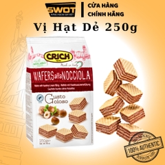 Bánh xốp Crich Italy nhiều vị túi 250g, Bánh Crich xốp Ý nhân kem, giòn rụm, thơm ngon đặc biệt