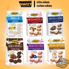 Combo 6 vị Bánh Crich xốp Ý 250g mix 6 vị, Bánh Crich xốp Ý nhân kem, giòn rụm, thơm ngon đặc biệt