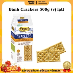 Bánh quy giòn Crich Ý 500g, Bánh quy Crackers Ý cao cấp, giòn rụm, vị mặn vừa vị thơm ngon hảo hạng