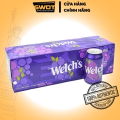 Thùng 12 lon Nước ngọt Welch's Mỹ 355ml vị Nho, Nước giải khát có ga Welch's Mỹ cao cấp, thơm ngon đặc biệt - SWOT