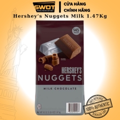 Socola Hershey's Nuggets Mỹ 1.47kg, Chocolate Mỹ nguyên chất cao cấp, vị đắng vừa, không ngọt gắt