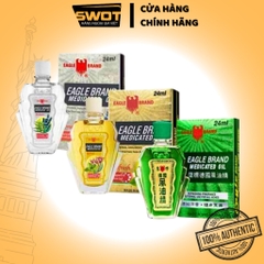 Dầu gió Con Ó Sigapore 24ml, Dầu gió Eagle Brand Medicated Oil giảm đau đầu, đau lưng, bong gân