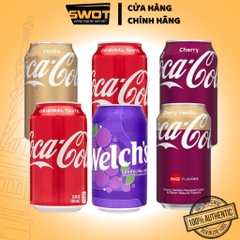 Combo 6 Nước ngọt Mỹ 355ml mix nhiều loại, Nước giải khát có ga Mỹ cao cấp, thơm ngon đậm vị, bổ sung năng lượng - SWOT