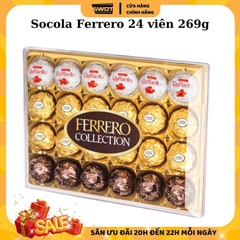 Socola Ferrero Collection Cao Cấp của Ý, thơm ngon đậm vị, được bọc một lớp socola sữa bên ngoài kết hợp cùng các loại hạt, có nhân kem và hạt dẻ bên trong - SWOT
