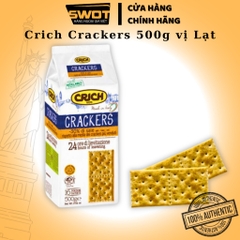 Bánh quy giòn Crich Ý 500g, Bánh quy Crackers Ý cao cấp, giòn rụm, vị mặn vừa vị thơm ngon hảo hạng