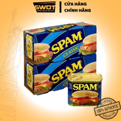Combo Lốc Thịt hộp SPAM Hormel Foods Mỹ 340g, Thịt heo hộp Mỹ thơm ngon đậm vị, giàu chất dinh dưỡng