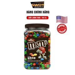 Socola nhân Đậu Phộng & Sữa M&M Mỹ 1757g, Chocolate Mỹ cao cấp, thơm ngon thượng hạng không quá ngọt - SWOT