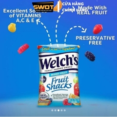 Combo Kẹo dẻo Welch's Fruit Snacks Mỹ Kẹo dẻo trái cây mềm dẻo thơm ngon giàu vitamin không chất béo