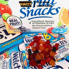 Combo Kẹo dẻo Welch's Fruit Snacks Mỹ Kẹo dẻo trái cây mềm dẻo thơm ngon giàu vitamin không chất béo