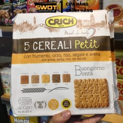 Bánh quy Crich Ý 400g 5 loại ngũ cốc, Bánh quy Ý cao cấp, ít béo, thơm ngon thượng hạng, giàu dinh dưỡng - SWOT