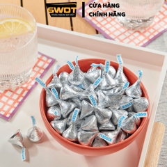 Socola sữa Hershey's Kisses Milk Mỹ 1.58kg 330 viên, Chocolate kem sữa vị đắng vừa không ngọt gắt, chính hãng Hershey Mỹ