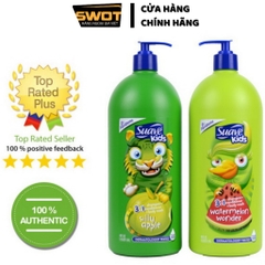 Sữa tắm gội xả Suave Kids Mỹ 3in1 1.18L, Sữa tắm gội xả trẻ em hương dấu hàng Mỹ cao cấp, sạch thơm an toàn cho bé- SWOT