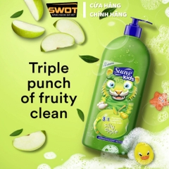 Sữa tắm gội xả Suave Kids Mỹ 3in1 1.18L, Sữa tắm gội xả trẻ em hương dấu hàng Mỹ cao cấp, sạch thơm an toàn cho bé- SWOT