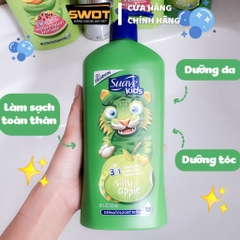 Sữa tắm gội xả Suave Kids Mỹ 3in1 1.18L, Sữa tắm gội xả trẻ em hương dấu hàng Mỹ cao cấp, sạch thơm an toàn cho bé- SWOT