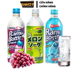 Nước Soda Sangaria Nhật 500g nhiều vị, Nước ngọt có gas cao cấp, thơm ngon đặc biệt, giàu vitamin