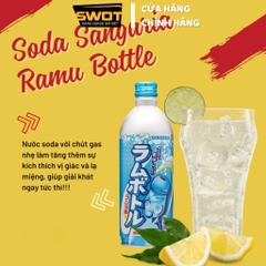 Nước Soda Sangaria Nhật 500g nhiều vị, Nước ngọt có gas cao cấp, thơm ngon đặc biệt, giàu vitamin