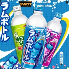 Nước Soda Sangaria Nhật 500g nhiều vị, Nước ngọt có gas cao cấp, thơm ngon đặc biệt, giàu vitamin