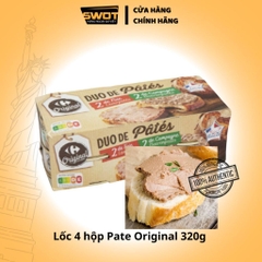 Lốc 4 hộp Pate Dou De Pate Pháp 80g, thơm ngon hảo hạng, giàu dinh dưỡng, tiện lợi