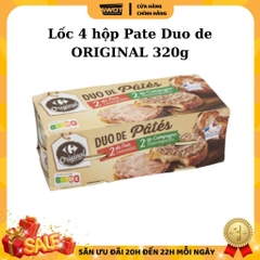 Lốc 4 hộp Pate Dou De Pate Pháp 80g, thơm ngon hảo hạng, giàu dinh dưỡng, tiện lợi