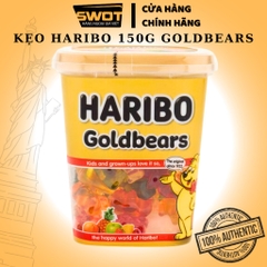 Kẹo dẻo trái cây HARIBO Đức 150g, Kẹo dẻo trái cây tươi nguyên chất, chua ngọt thơm an toàn sức khỏe