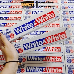 Kem đánh răng White & White Lion Nhật Bản 150g, Kem giúp trắng răng, không ê buốt, cho răng nhạy cảm