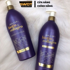 Combo Dầu gội xả Thick&full Biotin&Collagen Mỹ, Dầu gội xả phục hồi hư tổn, tóc dày bồng bềnh, óng ả