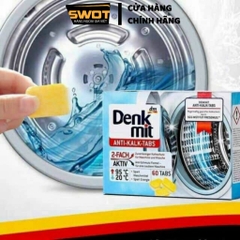 Viên tẩy vệ sinh lồng giặt DENKMIT Anti-Kalk-Tabs Đức 60 viên, Viên vệ sinh máy giặt tẩy hết bụi bẩn