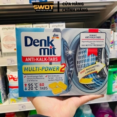 Viên tẩy vệ sinh lồng giặt DENKMIT Anti-Kalk-Tabs Đức 60 viên, Viên vệ sinh máy giặt tẩy hết bụi bẩn