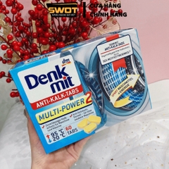 Viên tẩy vệ sinh lồng giặt DENKMIT Anti-Kalk-Tabs Đức 60 viên, Viên vệ sinh máy giặt tẩy hết bụi bẩn
