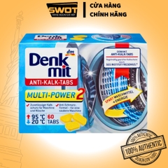 Viên tẩy vệ sinh lồng giặt DENKMIT Anti-Kalk-Tabs Đức 60 viên, Viên vệ sinh máy giặt tẩy hết bụi bẩn